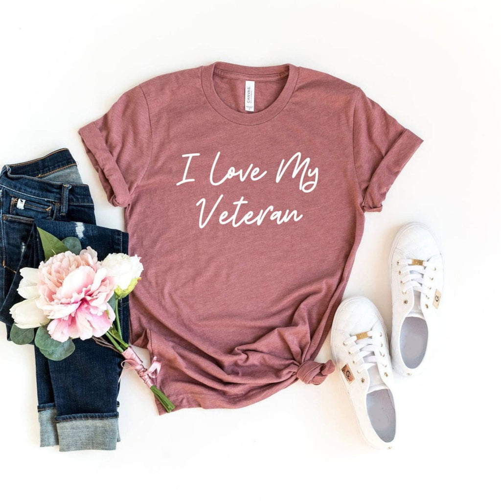 I Love My Veteran - Adult & Kids T-Shirts, Sweatshirts & Hoodies apparel design preview 1