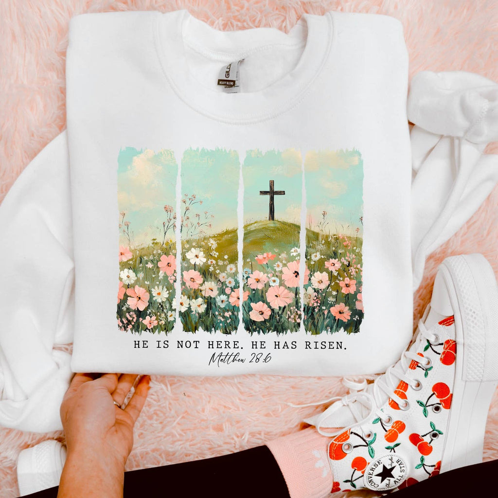 He Has Risen Easter Christian Graphic Spring - Adult & Kids T-Shirts, Sweatshirts & Hoodies apparel design preview 1