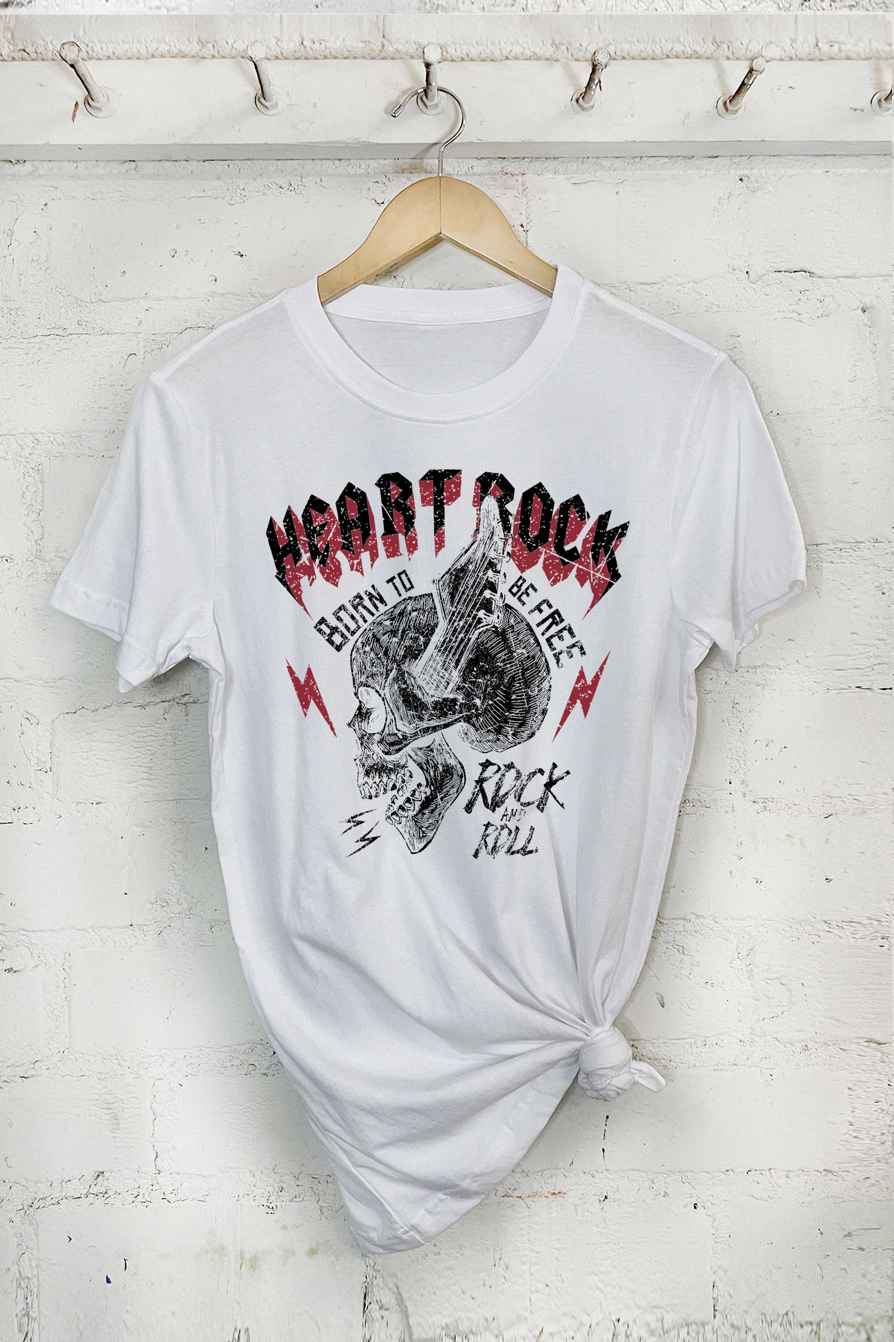 Heart Rock Born To Be Free - Adult & Kids T-Shirts, Sweatshirts & Hoodies apparel design preview 1