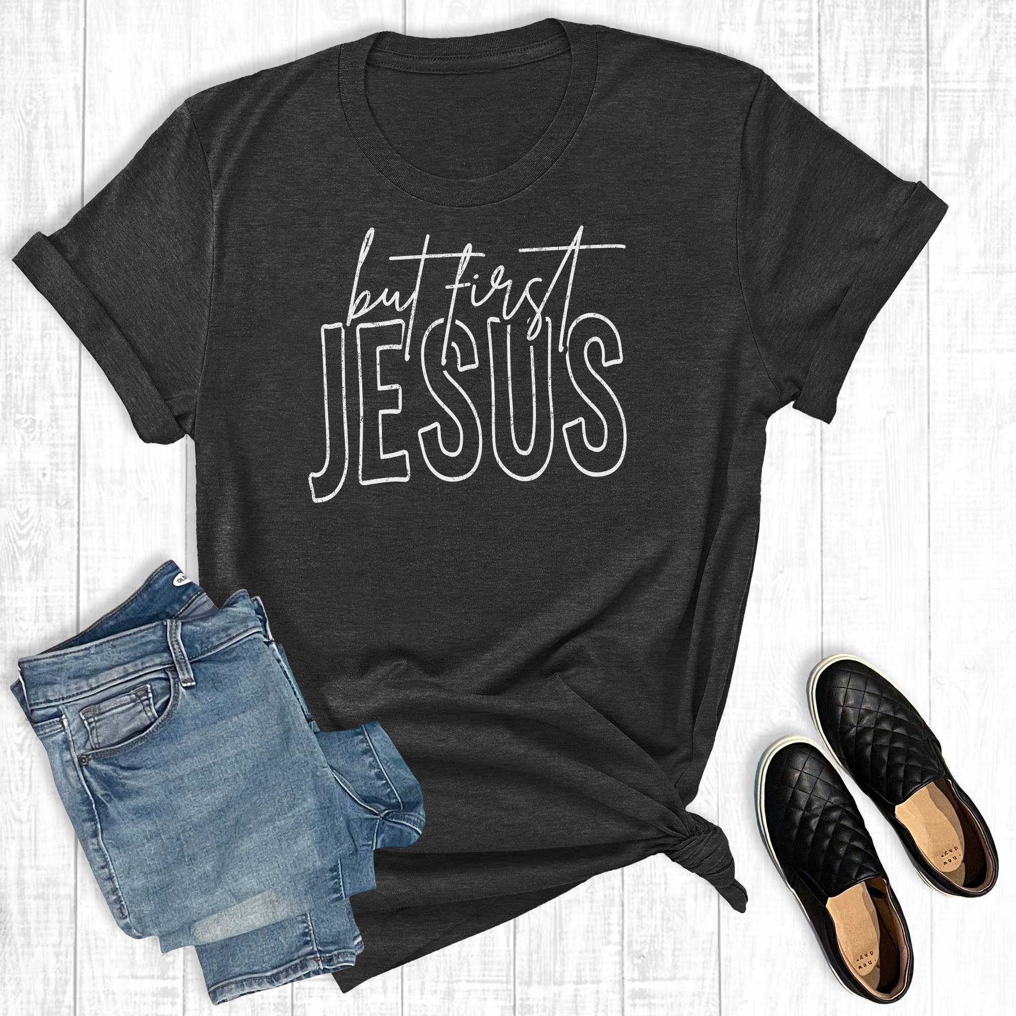 But First Jesus Graphic - Adult & Kids T-Shirts, Sweatshirts & Hoodies apparel design preview 1