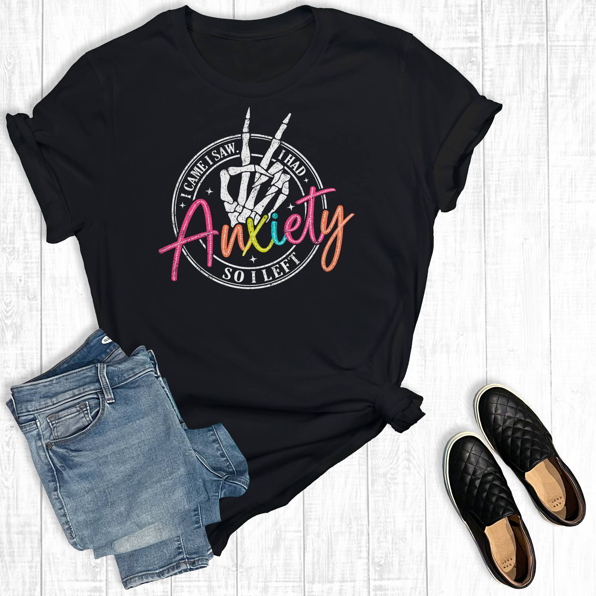 I Came Saw Had Anxiety Graphic - Adult & Kids T-Shirts, Sweatshirts & Hoodies apparel design preview 1