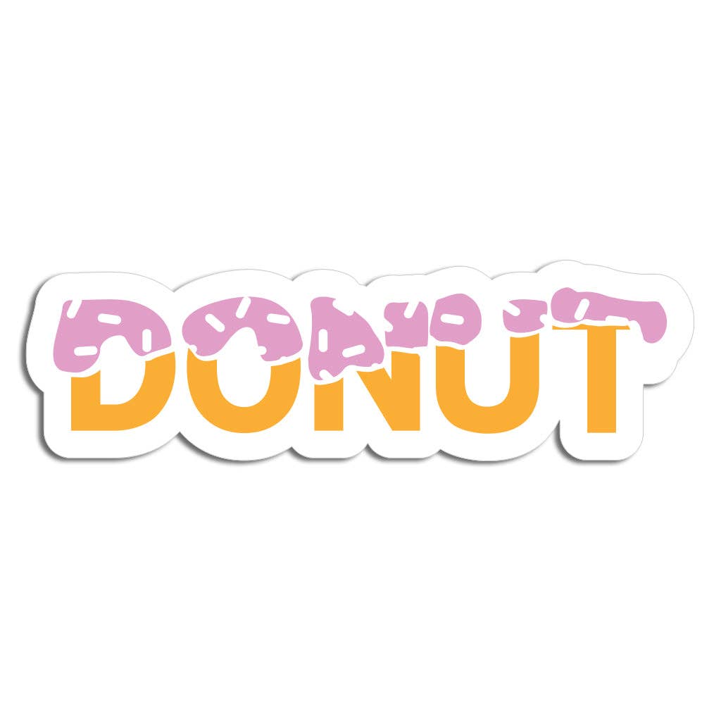 Donut Die-Cut Sticker - Adult & Kids T-Shirts, Sweatshirts & Hoodies apparel design preview 1