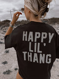 Happy Lil Thang Aesthetic Trendy Graphic Black - Adult & Kids T-Shirts, Sweatshirts & Hoodies apparel design preview 1