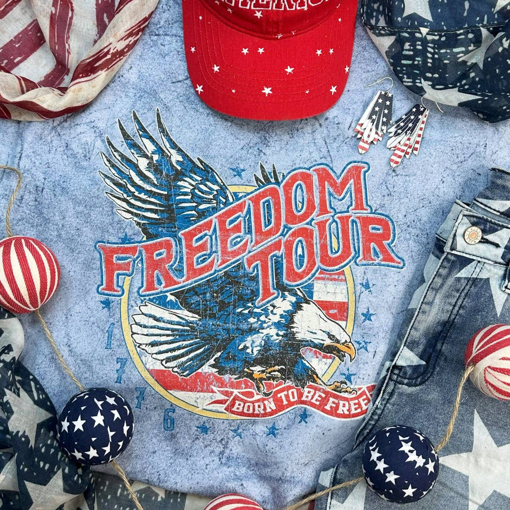 Freedom Tour Pigment Dyed - Adult & Kids T-Shirts, Sweatshirts & Hoodies apparel design preview 1