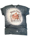 North Pole Book Club Christmas Bleached - Adult & Kids T-Shirts, Sweatshirts & Hoodies apparel design preview 1