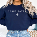 Jesus Saves Christian Graphic Gildan - Adult & Kids T-Shirts, Sweatshirts & Hoodies apparel design preview 1