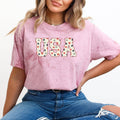 USA Flowers, America, 4th of July, Color Blast - Adult & Kids T-Shirts, Sweatshirts & Hoodies apparel design preview 1
