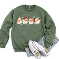 Retro Santas with Snowflakes, Christmas - Adult & Kids T-Shirts, Sweatshirts & Hoodies apparel design preview 1