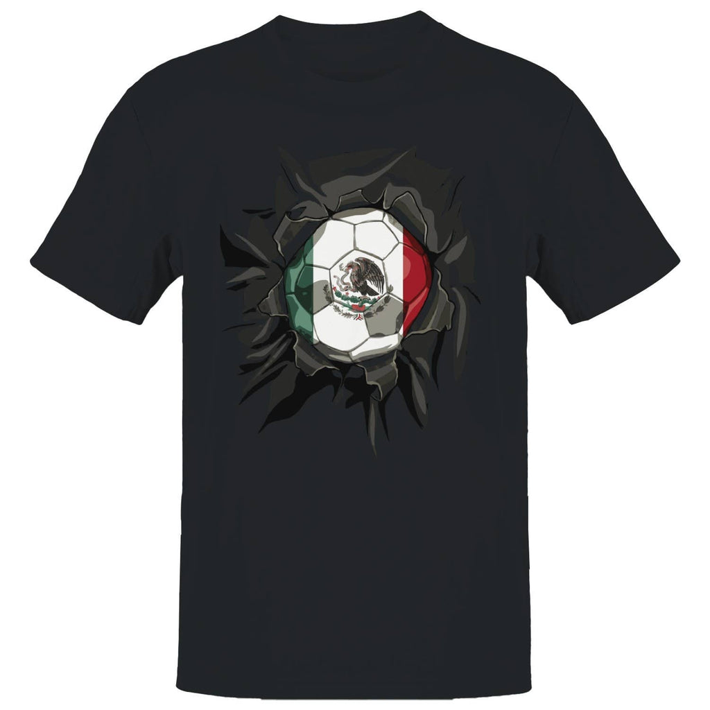 Mexico Soccer Ball Ripped Men's - Adult & Kids T-Shirts, Sweatshirts & Hoodies apparel design preview 1