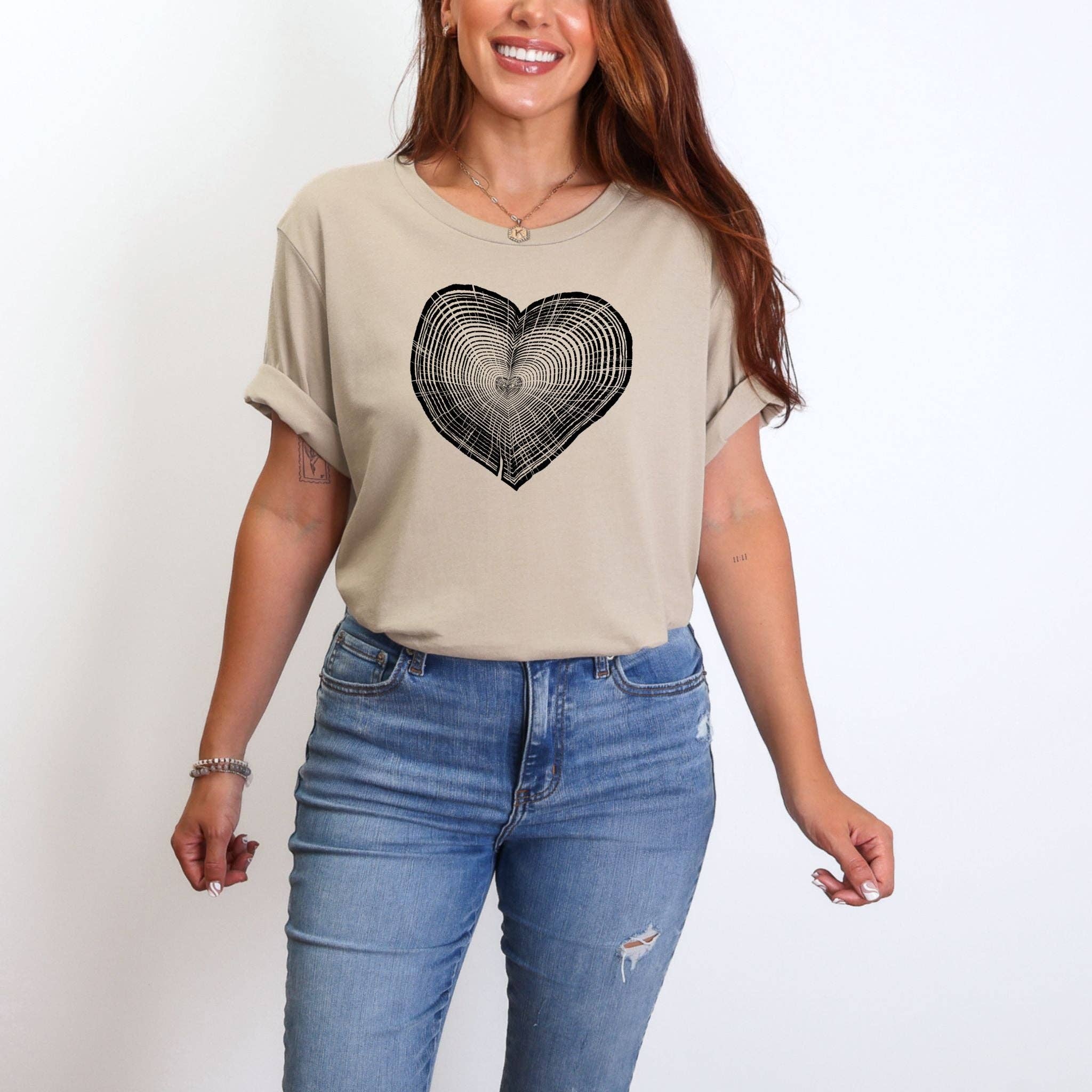 Heart Tree Trunk Graphic 032 - Adult & Kids T-Shirts, Sweatshirts & Hoodies apparel design preview 1