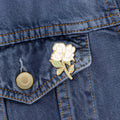 Magnolia Flower Enamel Pin Wedding Lapel - Adult & Kids T-Shirts, Sweatshirts & Hoodies apparel design preview 1