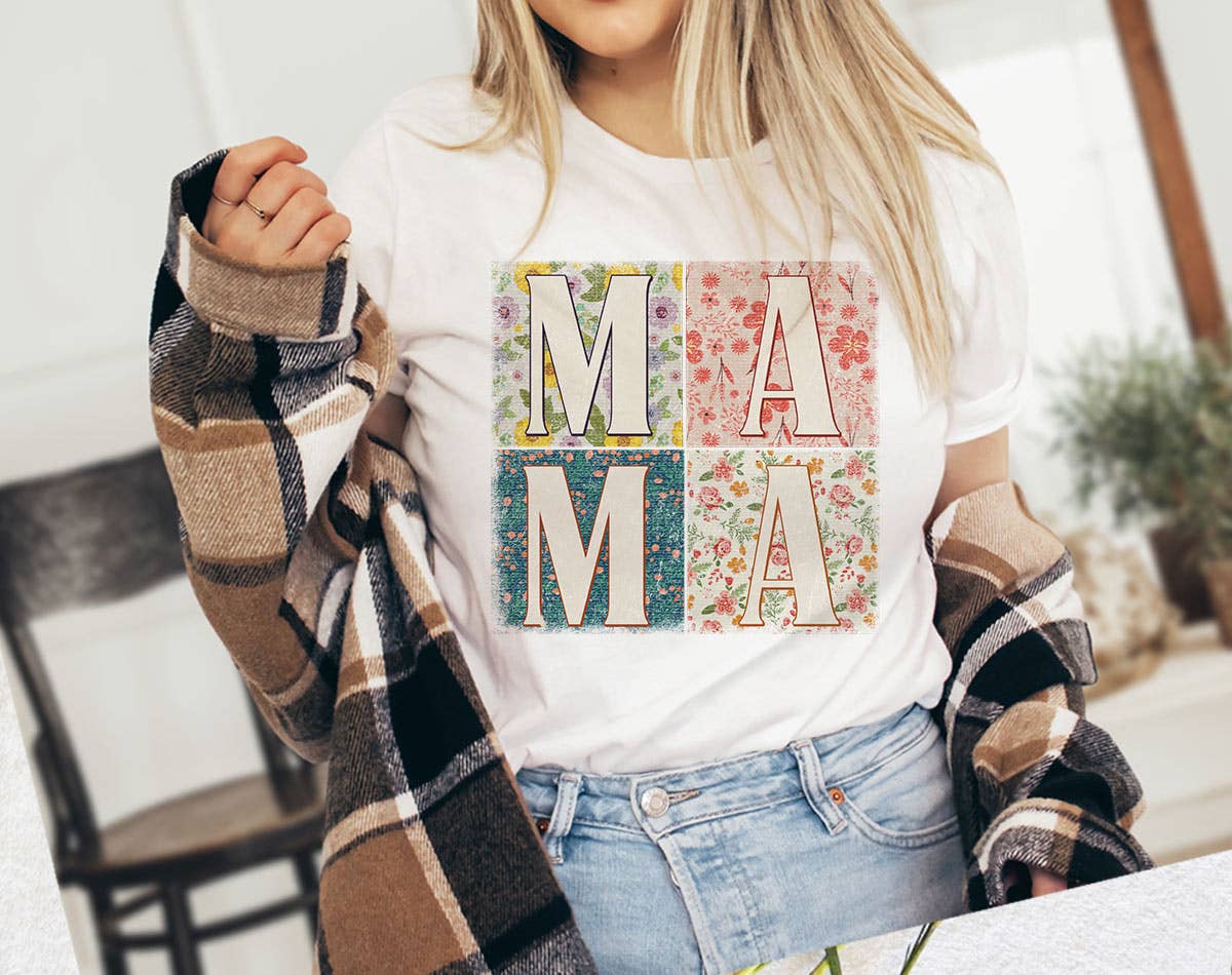 Mama Boho Quilt Mother's Day - Adult & Kids T-Shirts, Sweatshirts & Hoodies apparel design preview 1