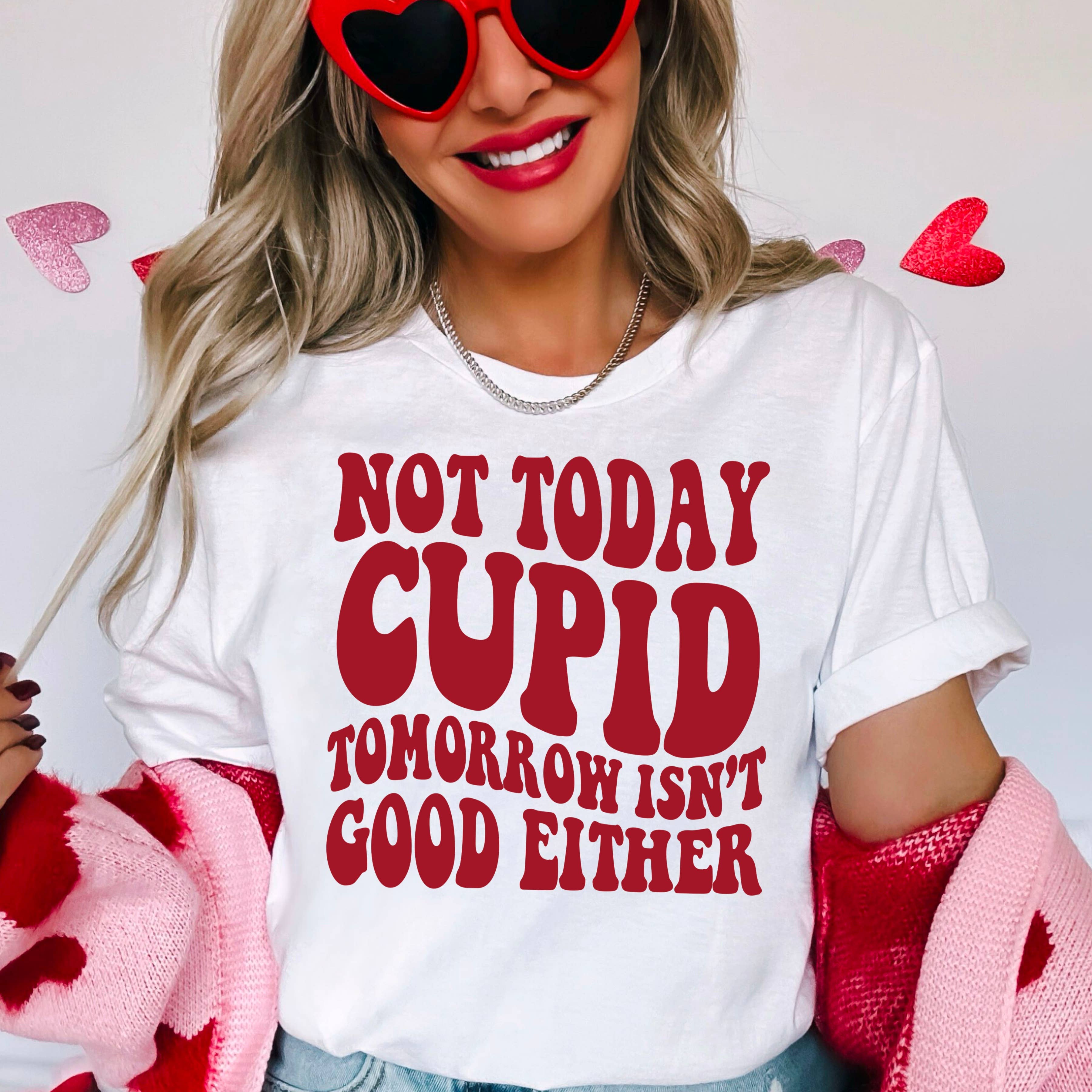 Not Today Cupid Valentine'S Day Graphic Gildan - Adult & Kids T-Shirts, Sweatshirts & Hoodies apparel design preview 1