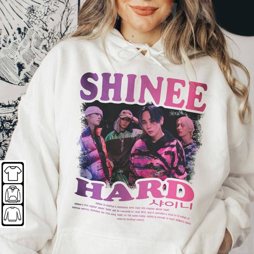 Shinee 'hard Foil' Style with Band Portrait - Adult & Kids T-Shirts, Sweatshirts & Hoodies apparel design preview 1