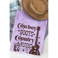 Cowboy Boots Country Music Mineral Wash - Adult & Kids T-Shirts, Sweatshirts & Hoodies apparel design preview 1