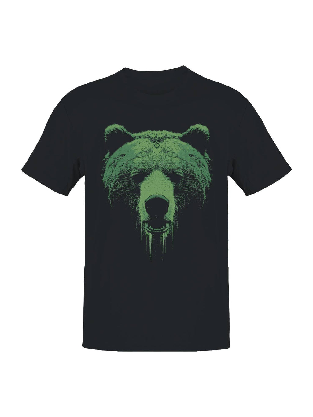 Majestic Green Bear Illustration Men's - Adult & Kids T-Shirts, Sweatshirts & Hoodies apparel design preview 1