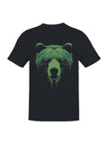 Majestic Green Bear Illustration Men's - Adult & Kids T-Shirts, Sweatshirts & Hoodies apparel design preview 1