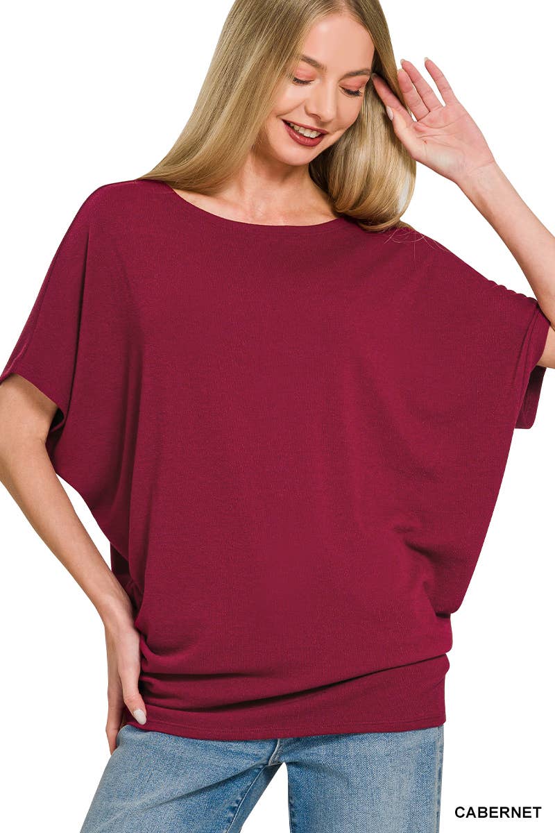 0319 Hacci Dolman Sleeve Boat Neck Top SI-29615 - Adult & Kids T-Shirts, Sweatshirts & Hoodies apparel design preview 1