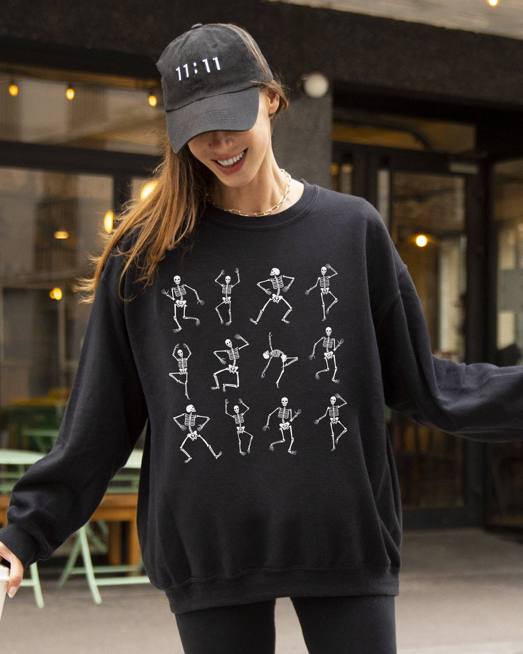 Mini Dancing Skeletons, Ghost, Skull, Halloween - Adult & Kids T-Shirts, Sweatshirts & Hoodies apparel design preview 1