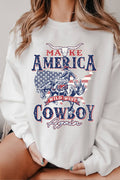 Make America Cowboy Again Graphic Brushed - Adult & Kids T-Shirts, Sweatshirts & Hoodies apparel design preview 1
