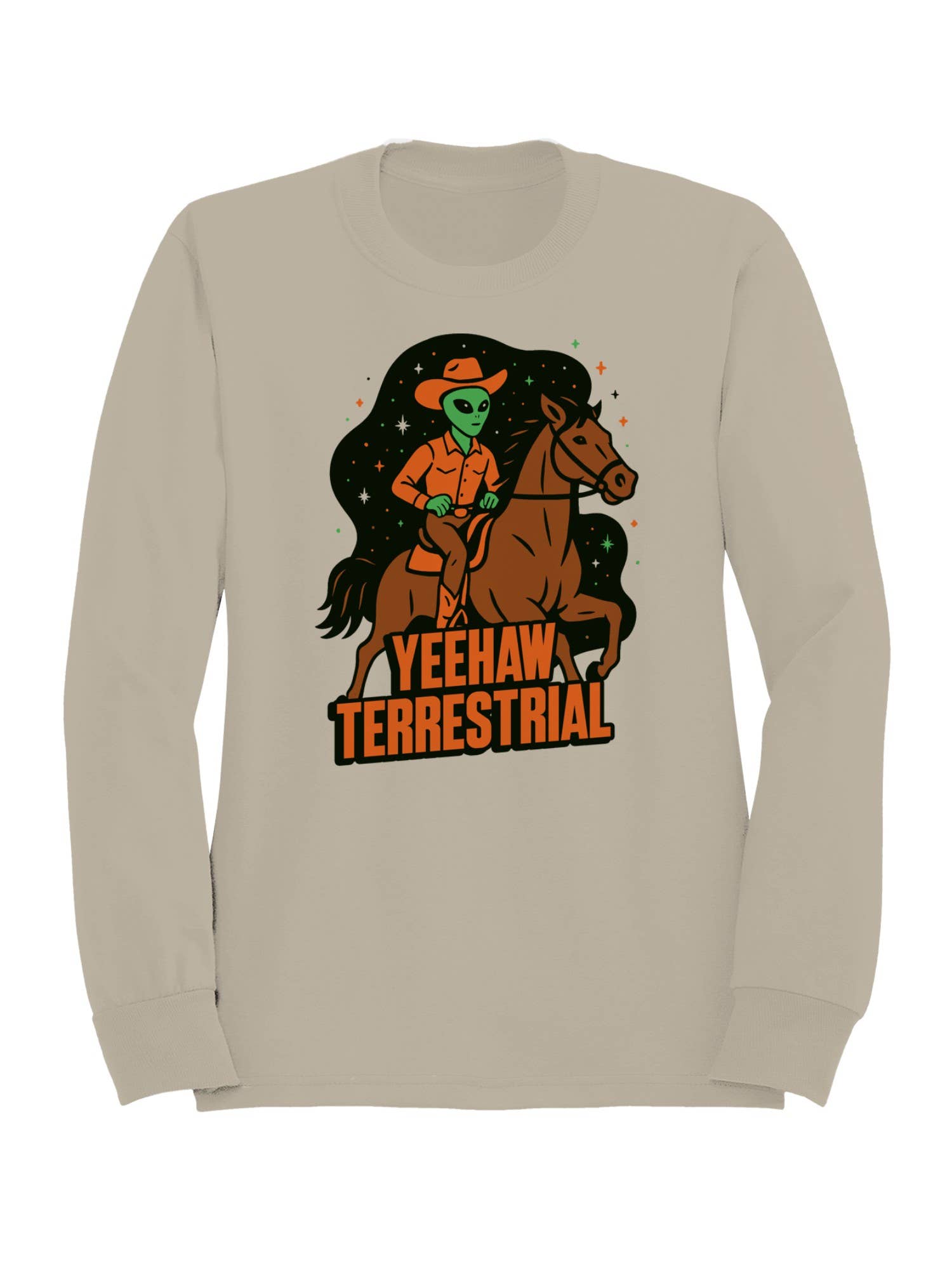 Yeehaw Terrestrial Alien Cowboy Women's - Adult & Kids T-Shirts, Sweatshirts & Hoodies apparel design preview 1