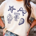Summer 2025 Coastal Aesthetic Graphic Comfort Color - Adult & Kids T-Shirts, Sweatshirts & Hoodies apparel design preview 1