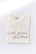 Small Business Big Heart Mineral Washed Graphic Top - Adult & Kids T-Shirts, Sweatshirts & Hoodies apparel design preview 1
