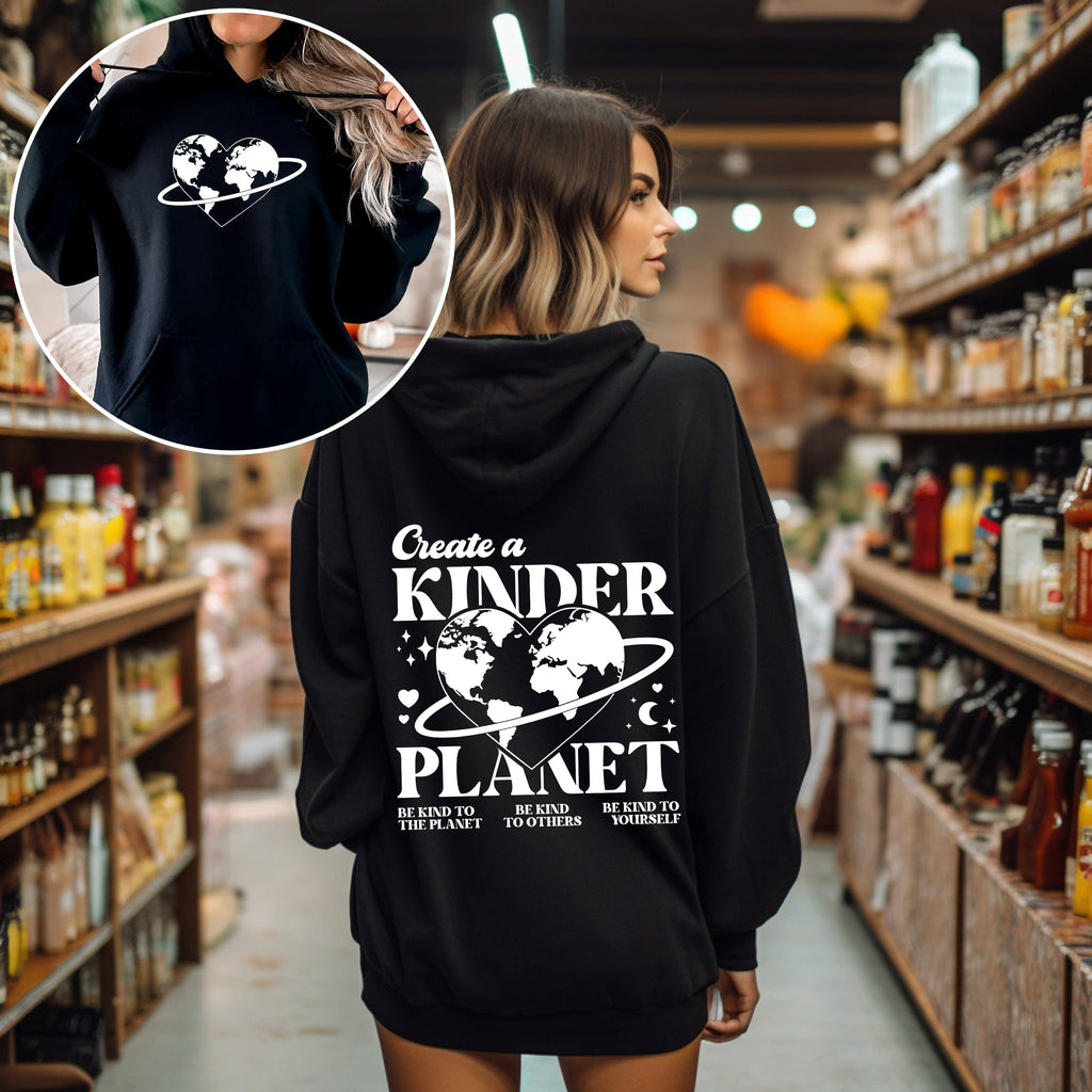Create A Kinder Planet, Environment, Positivity, - Adult & Kids T-Shirts, Sweatshirts & Hoodies apparel design preview 1