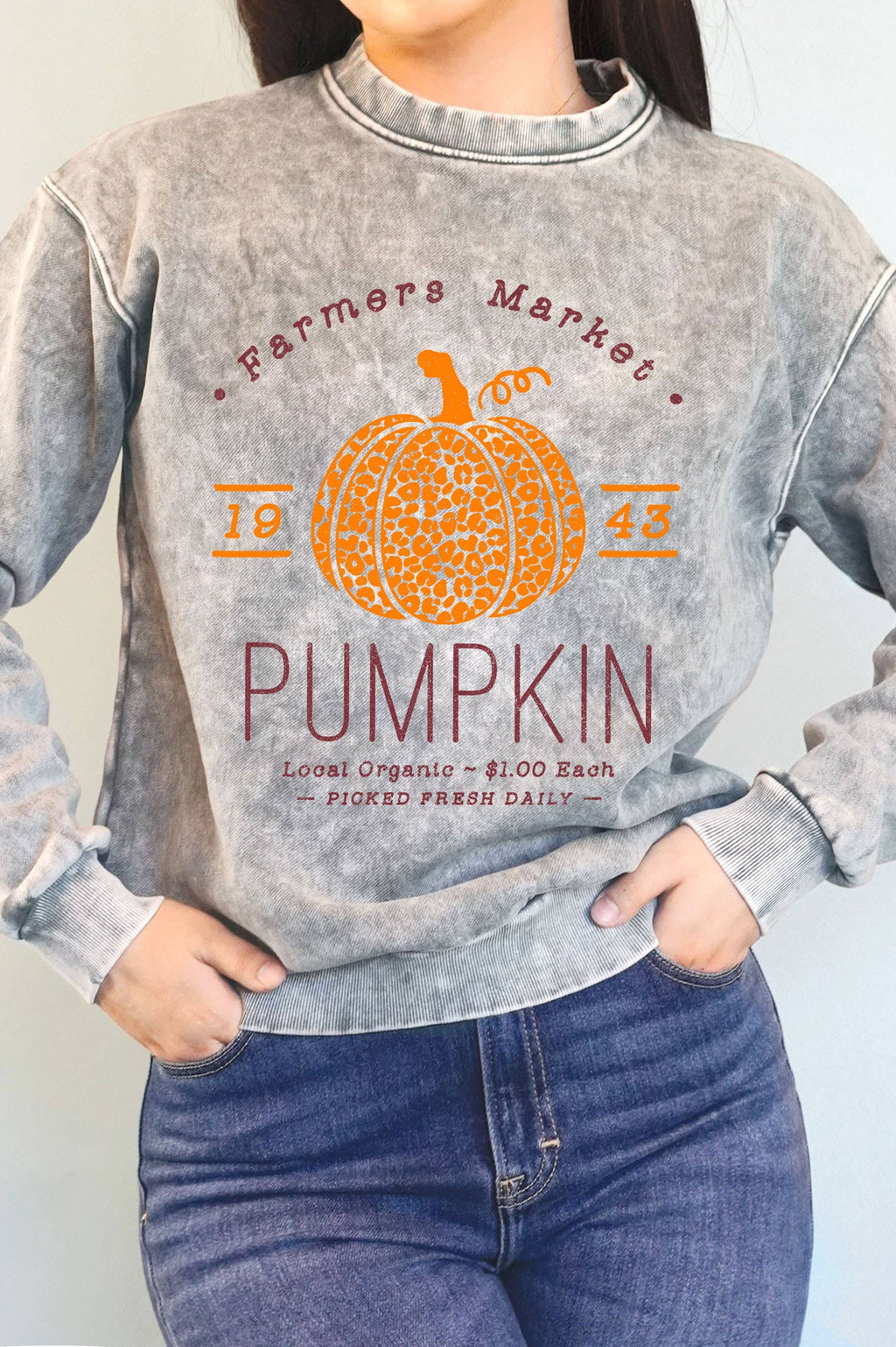 Farmers Market Pumpkin Mineral Graphic Brushed - Adult & Kids T-Shirts, Sweatshirts & Hoodies apparel design preview 1