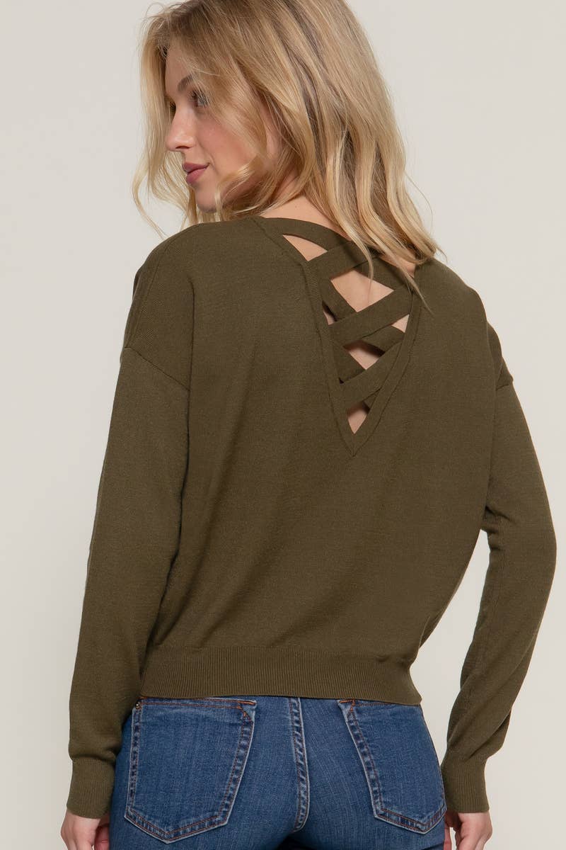 V-Neck Back Cross Sweater - Adult & Kids T-Shirts, Sweatshirts & Hoodies apparel design preview 1