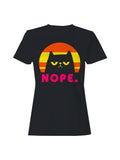Retro Cat Nope Sunset Design Women's - Adult & Kids T-Shirts, Sweatshirts & Hoodies apparel design preview 1