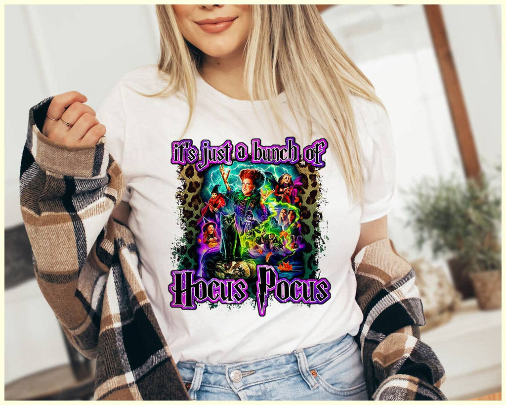 It's Just A Bunch of Hocus Pocus Cute Halloween - Adult & Kids T-Shirts, Sweatshirts & Hoodies apparel design preview 1