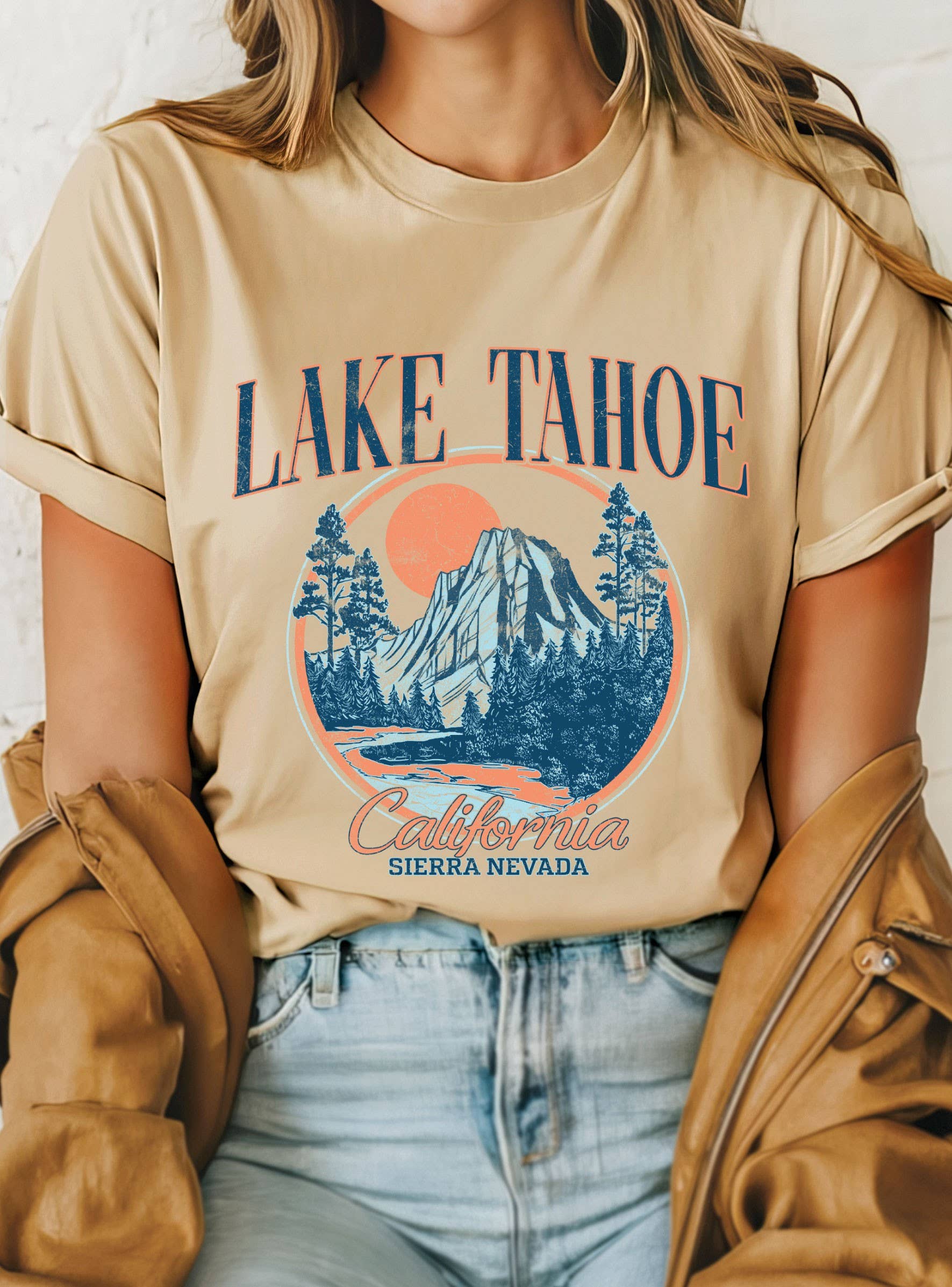 Lake Tahoe California Graphic - Adult & Kids T-Shirts, Sweatshirts & Hoodies apparel design preview 1