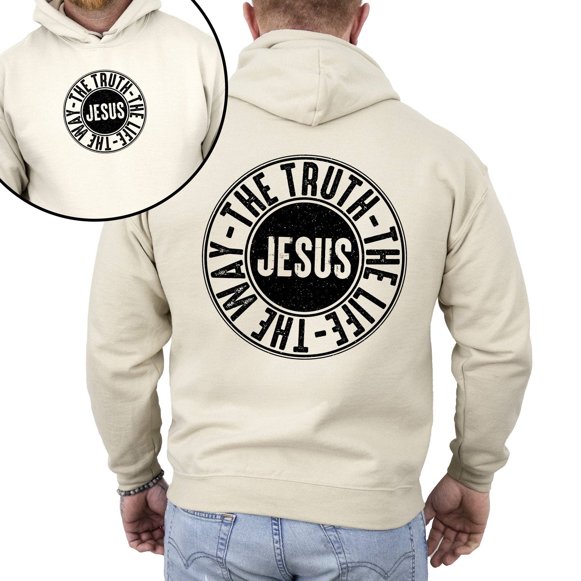 Jesus, the Way Truth Life Christian Religious - Adult & Kids T-Shirts, Sweatshirts & Hoodies apparel design preview 1