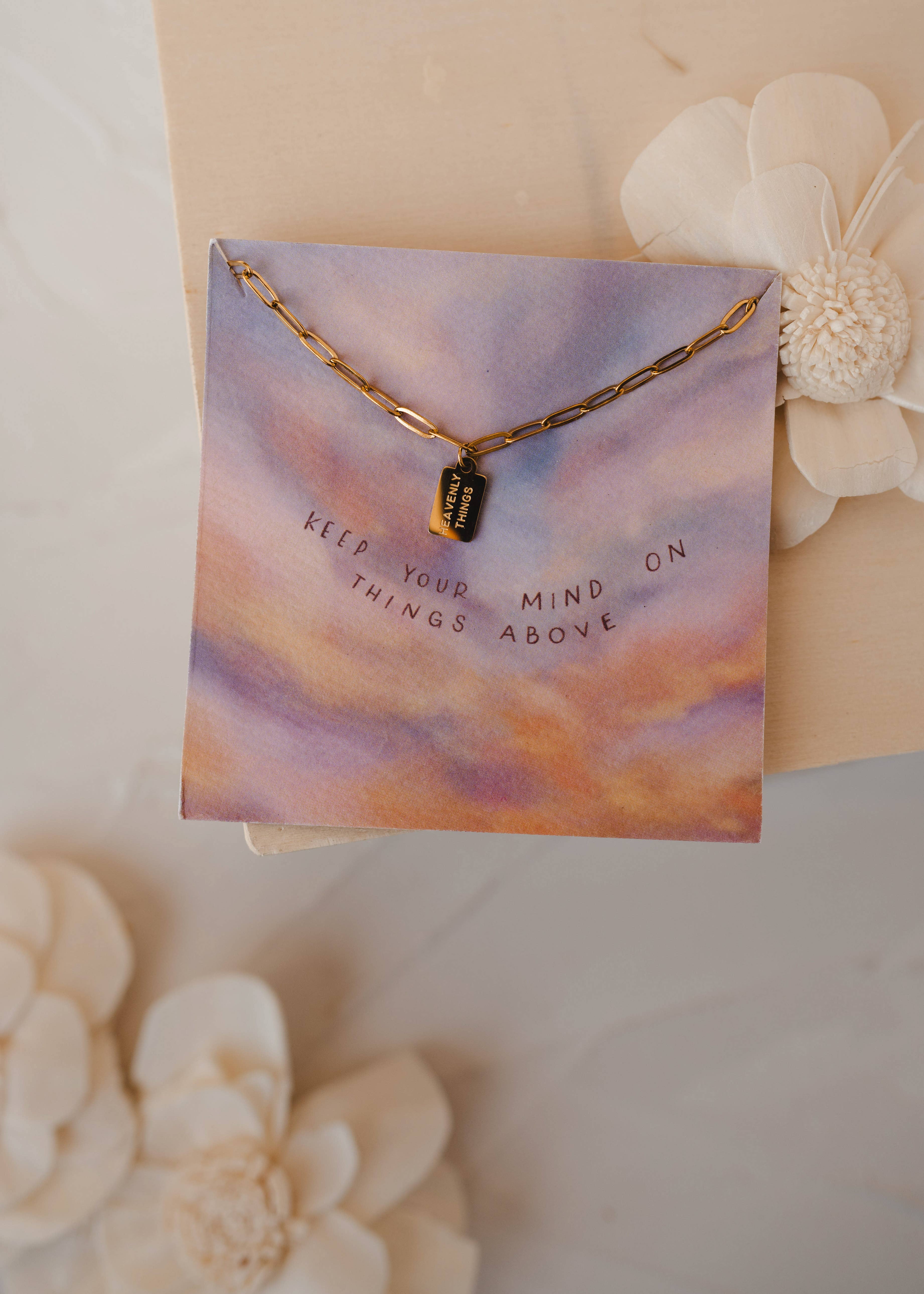 Heavenly Things Mini Tag Necklace Christian Jewelry - Adult & Kids T-Shirts, Sweatshirts & Hoodies apparel design preview 1