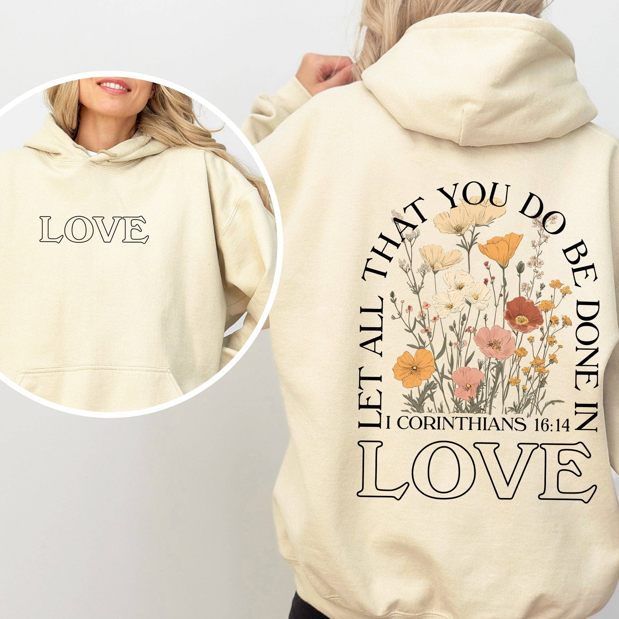 Let All That You Do, Be Done in Love, Christian Faith - Adult & Kids T-Shirts, Sweatshirts & Hoodies apparel design preview 1