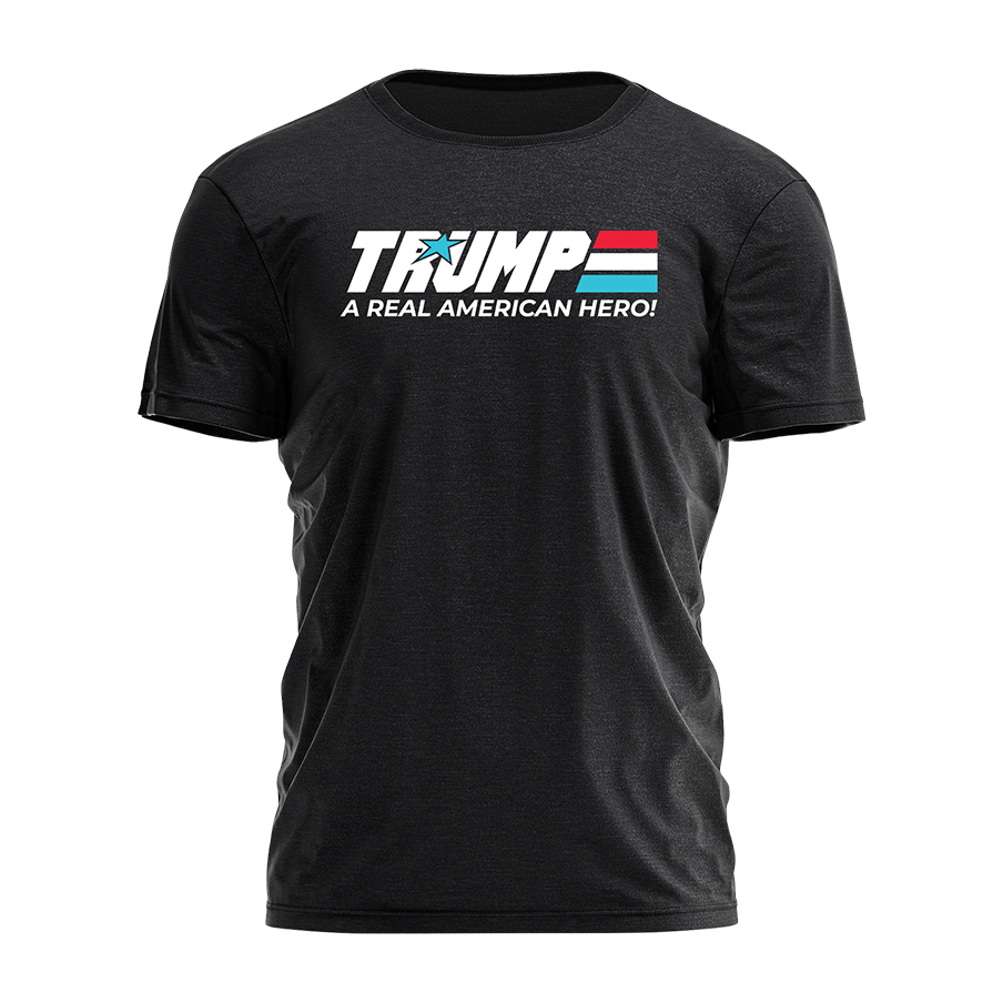 Trump A Real American Hero 2537 - Adult & Kids T-Shirts, Sweatshirts & Hoodies apparel design preview 1