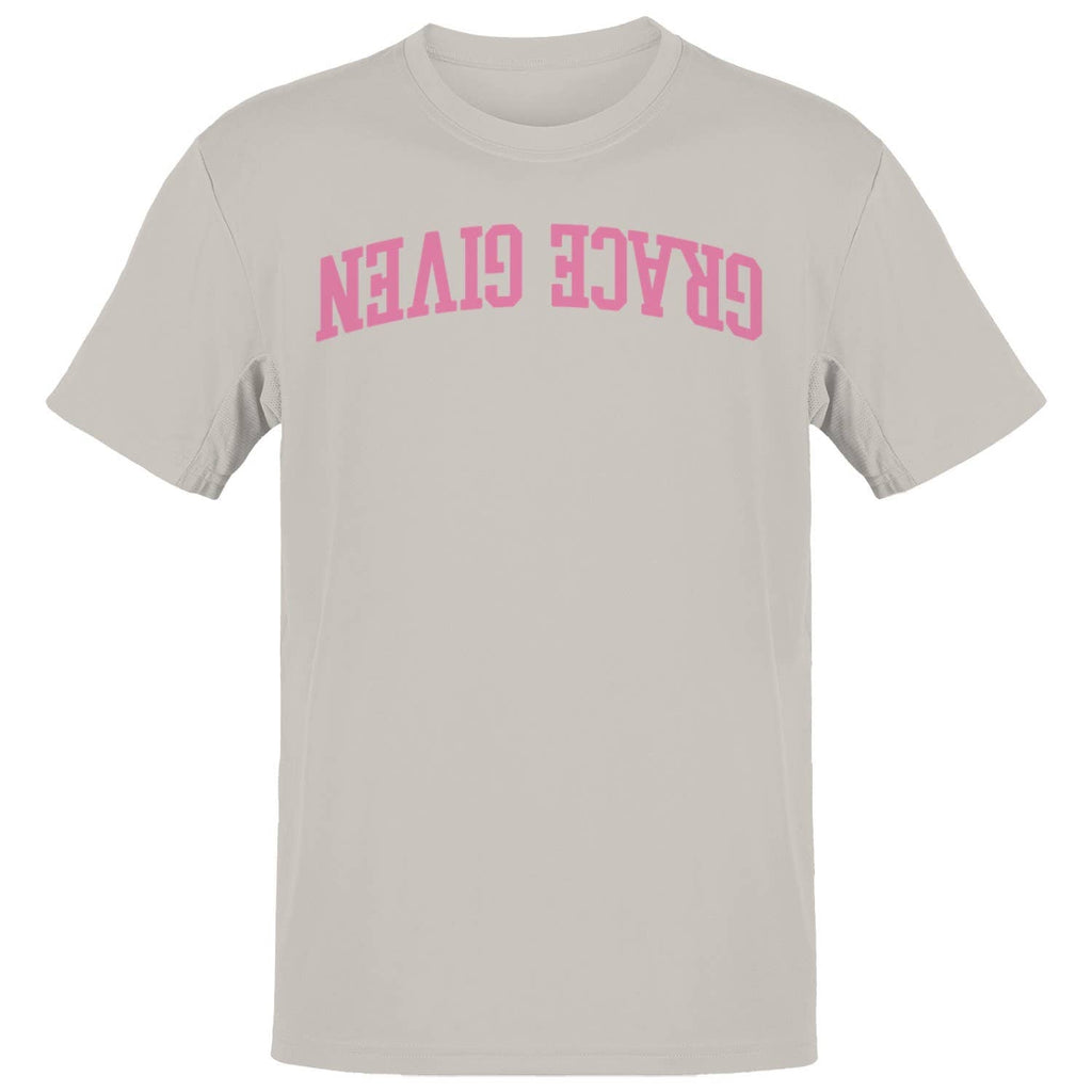 Grace Given Pink Christian Quote Men's - Adult & Kids T-Shirts, Sweatshirts & Hoodies apparel design preview 1