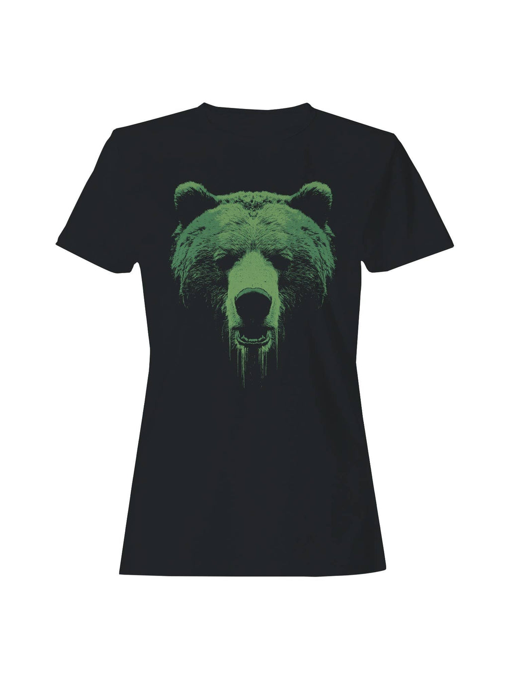 Majestic Green Bear Illustration Women's - Adult & Kids T-Shirts, Sweatshirts & Hoodies apparel design preview 1