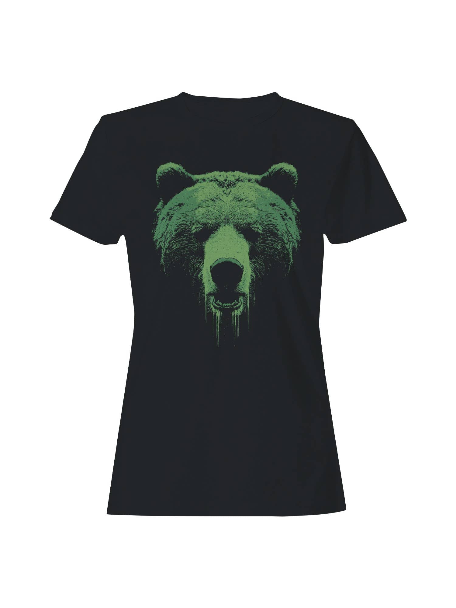 Majestic Green Bear Illustration Women's - Adult & Kids T-Shirts, Sweatshirts & Hoodies apparel design preview 1