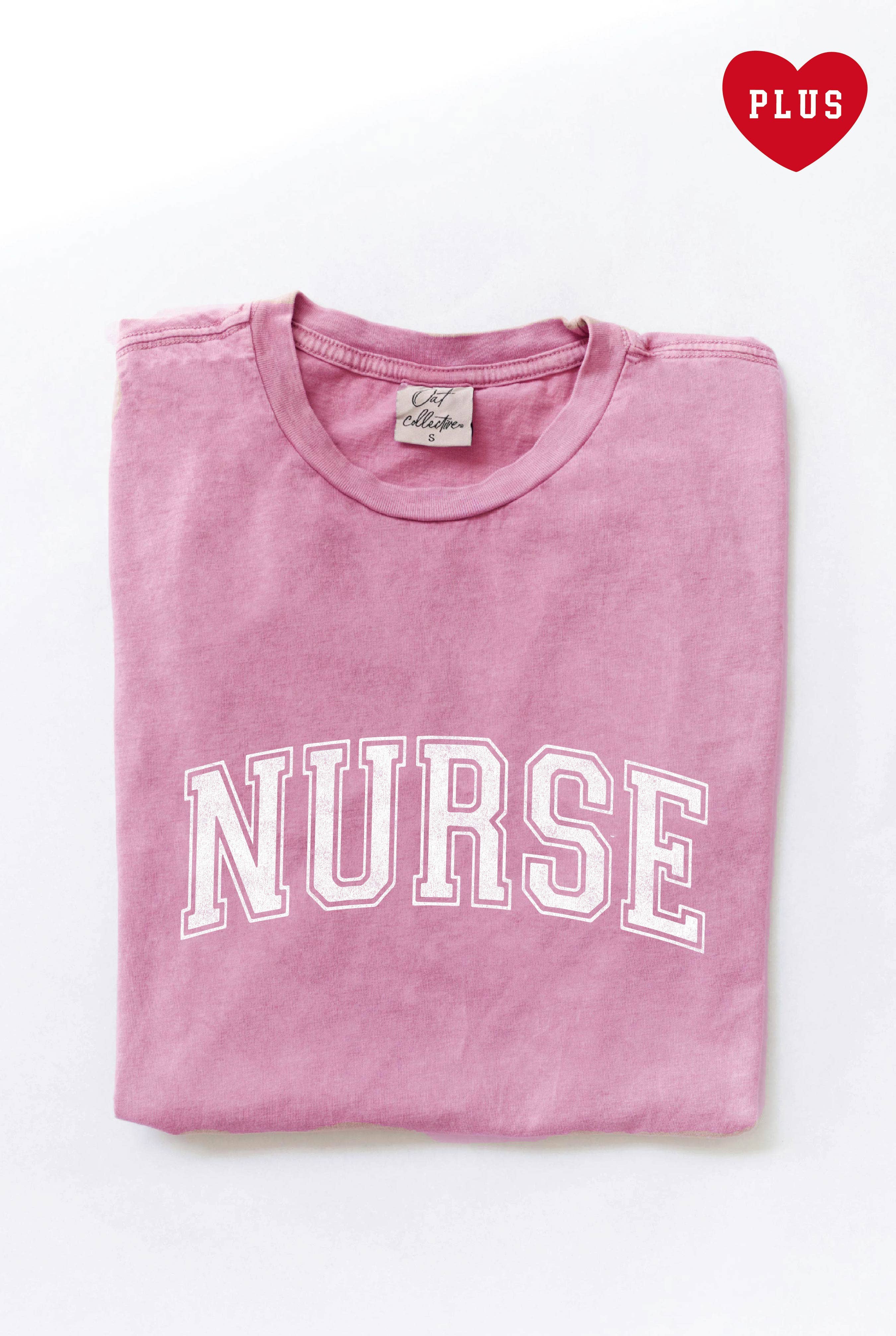Nurse Graphic Plus Size Mineral Washed Top - Adult & Kids T-Shirts, Sweatshirts & Hoodies apparel design preview 1