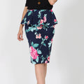 0826 Plus Size Print Scuba Pencil Skirt SI-7071 - Adult & Kids T-Shirts, Sweatshirts & Hoodies apparel design preview 1