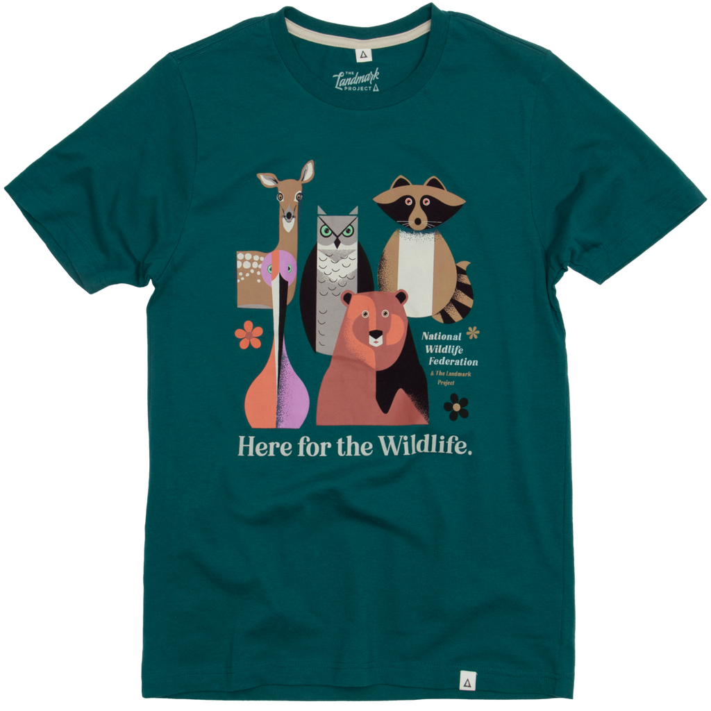 Here For the Wildlife Unisex Short Sleeve - Adult & Kids T-Shirts, Sweatshirts & Hoodies apparel design preview 1