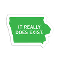Iowa Does Exist Die-Cut Sticker - Adult & Kids T-Shirts, Sweatshirts & Hoodies apparel design preview 1