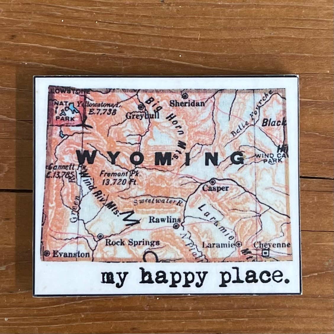 Wyoming Map Magnets and Key Chains - Adult & Kids T-Shirts, Sweatshirts & Hoodies apparel design preview 1