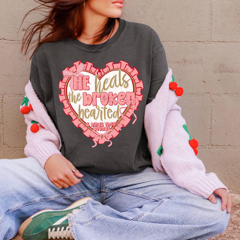 He Heals the Brokenhearted Binds Their Wounds - Adult & Kids T-Shirts, Sweatshirts & Hoodies apparel design preview 1