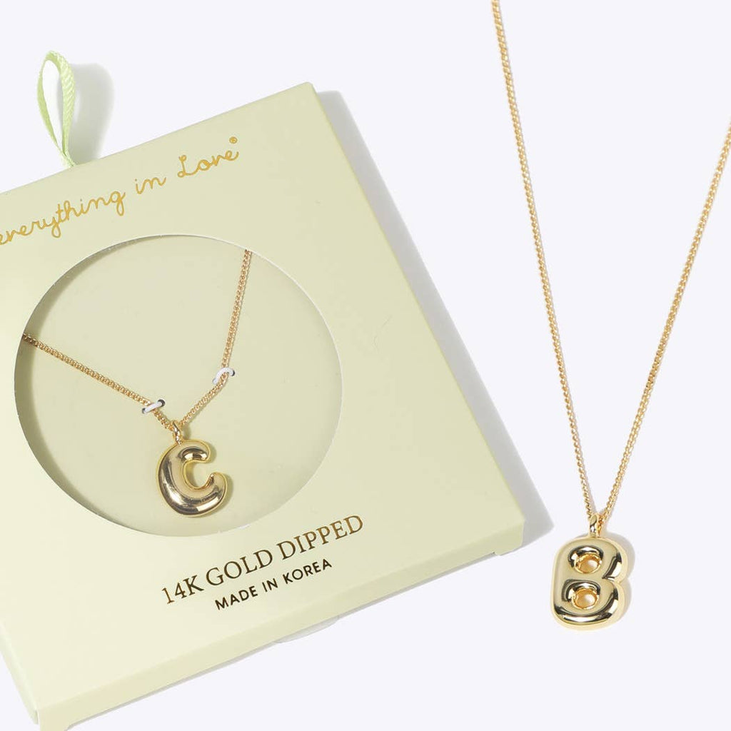 14K Dipped Bubble Alphabet Letter Pendant Necklace - Adult & Kids T-Shirts, Sweatshirts & Hoodies apparel design preview 1