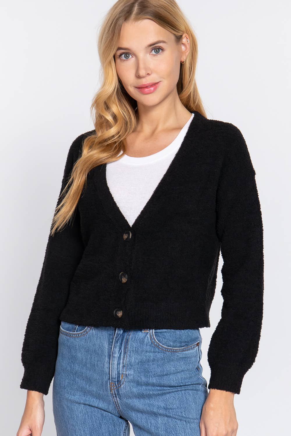 Long Slv V Neck Sweater Cardigan - Adult & Kids T-Shirts, Sweatshirts & Hoodies apparel design preview 1