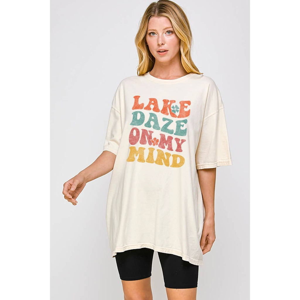 Lake Daze On My Mine Vintage Graphic Oversized - Adult & Kids T-Shirts, Sweatshirts & Hoodies apparel design preview 1