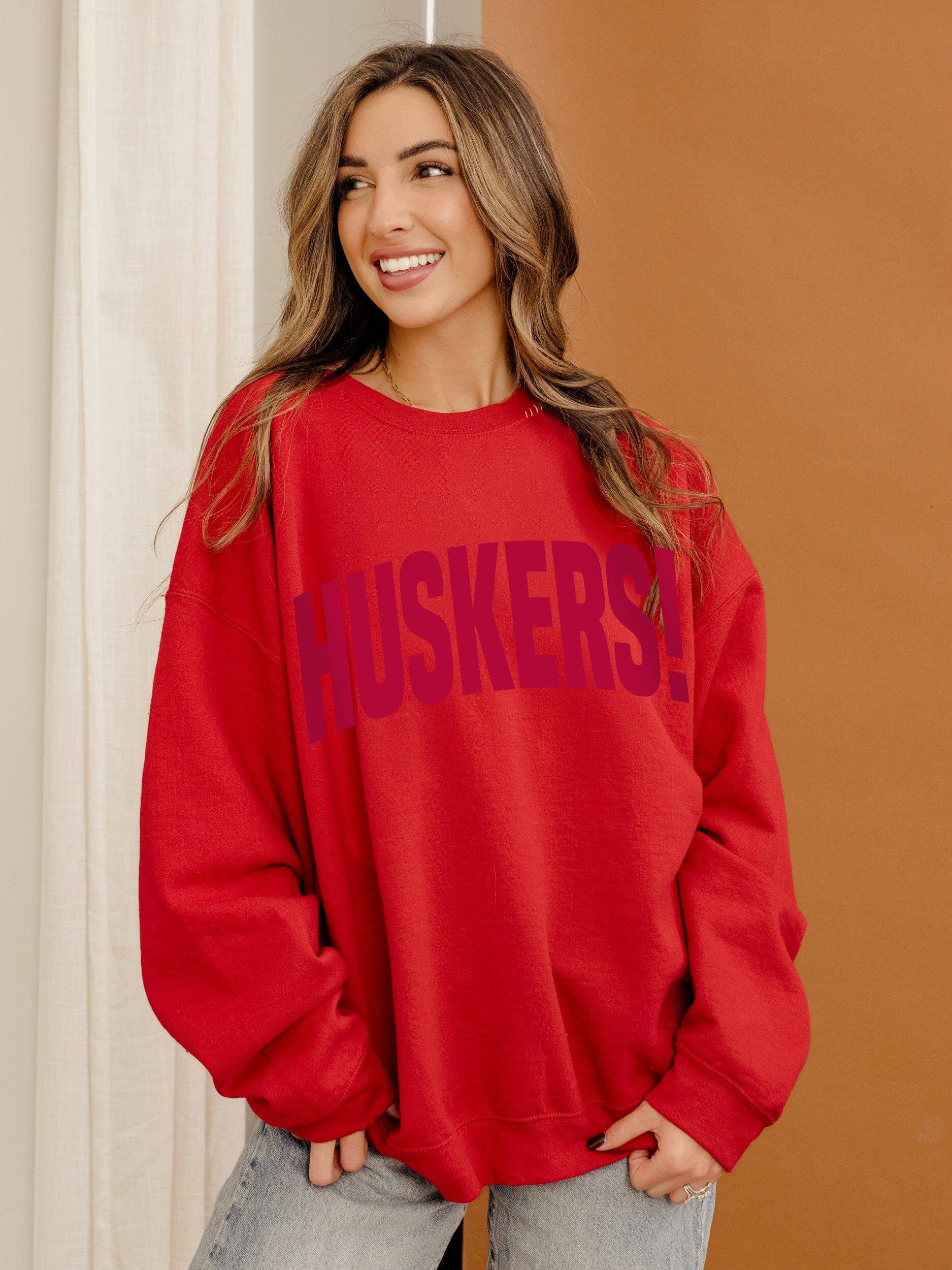 Nebraska Huskers Mono Puff Ink Red Hi-Dive - Adult & Kids T-Shirts, Sweatshirts & Hoodies apparel design preview 1